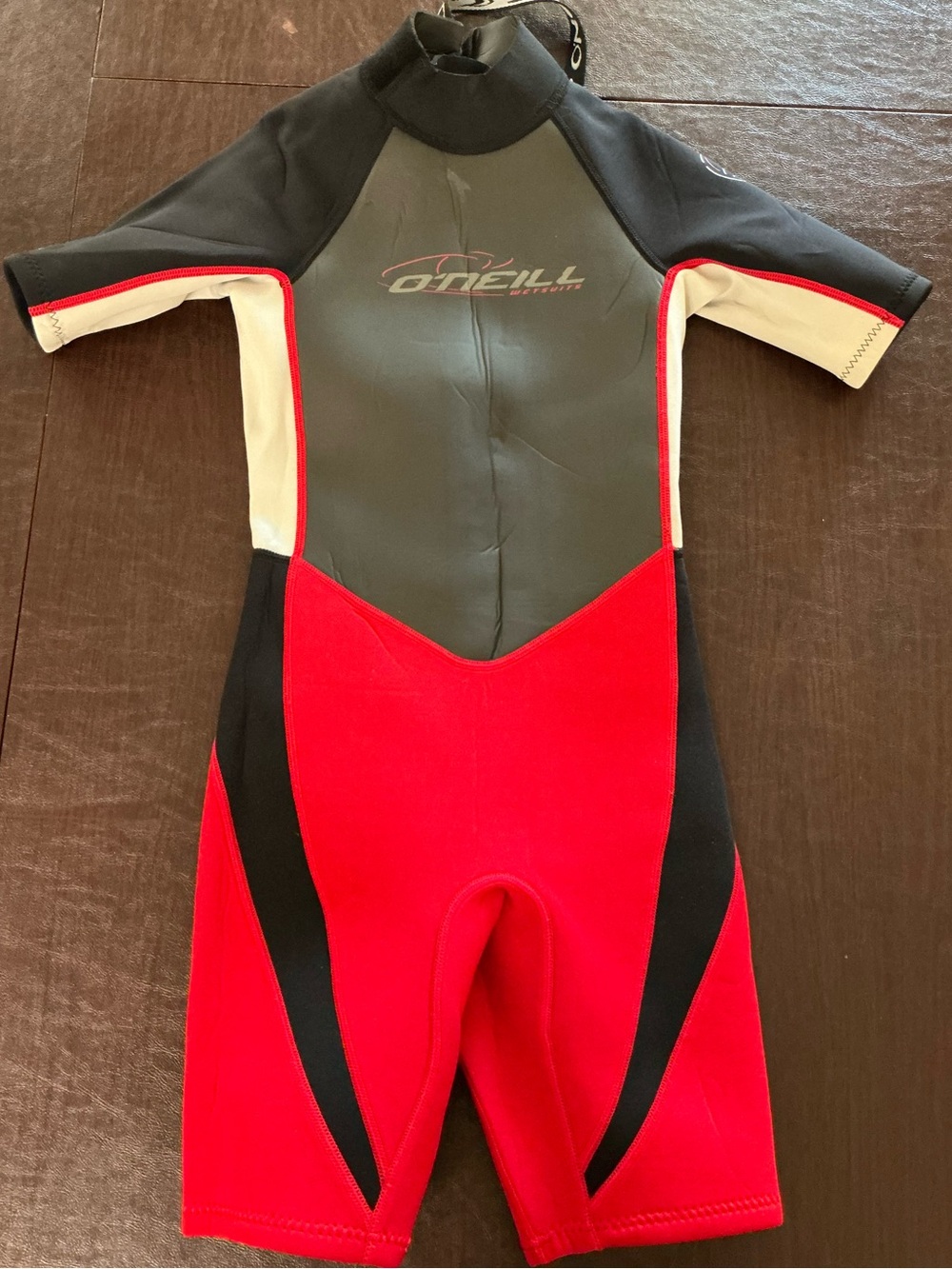O'Neill Kids Short Sleeve Rashguard - Red, Black, Gray